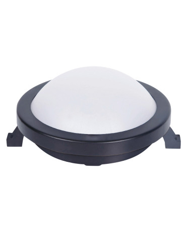 Aplique led exterior redondo negro 6w 4000k ip64