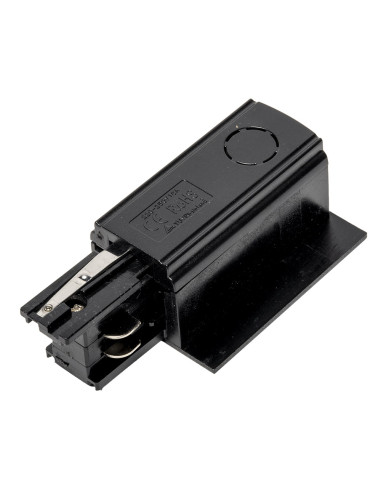 Conector para alimentación para carril de empotrar 4v negro conexión izquierda