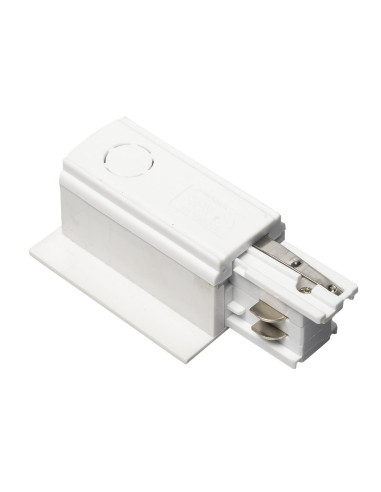Conector para alimentación para carril de empotrar 4v blanco conexión derecha