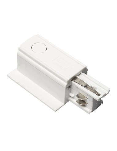 Conector para alimentación para carril de empotrar 4v blanco conexión izquierda