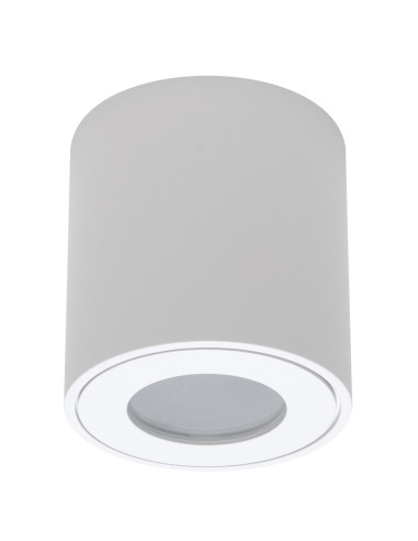 Aro de superficie fijo con cristal ø80x85mm blanco redondo ip44