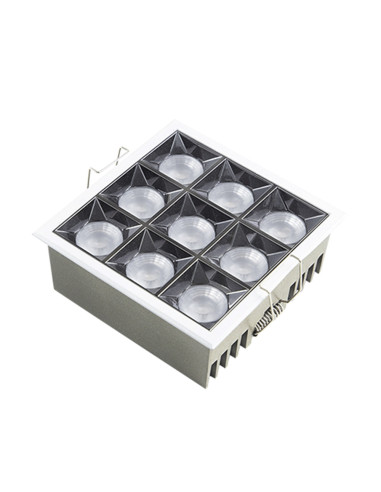 Downlight lineal empotrable 36w 2700k 130x130 mm