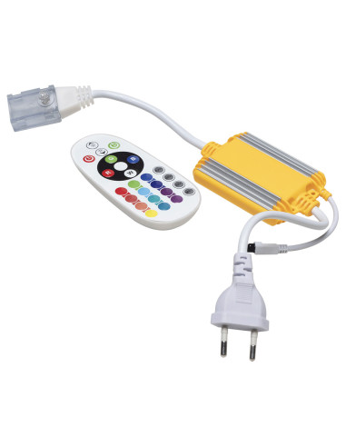 Controlador rgb t 220v mando   5050 conector rápido IP65