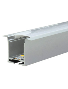 2 metros perfil aluminio para tira LED empotrable 23x14,5mm