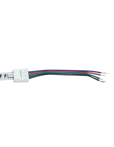Conector rápido  doble  4 pin tira led 5050 ip20 rgb