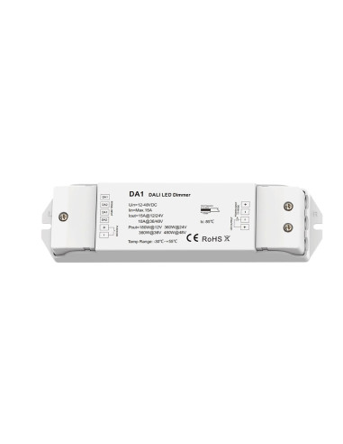 Controlador tira led dim dali 12 24v 180 260w