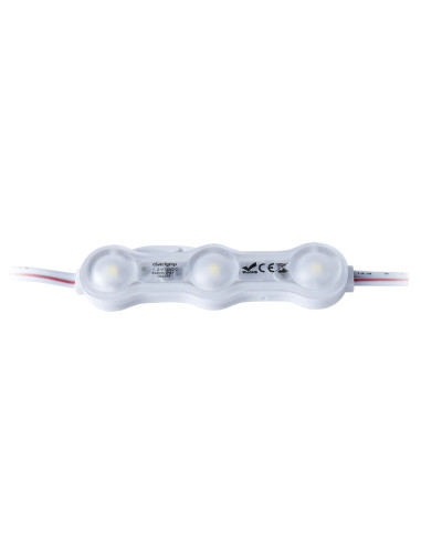 Módulo led 3 ópticas 12v ip67 6000k  50 pcs bolsa 