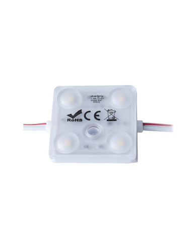 Módulo led 4 ópticas 12v ip67 4000k  20 pcs bolsa 