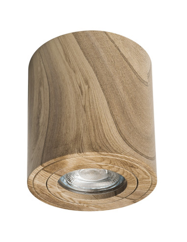 Aro superficie circular basculante decorar gu10 madera Ø80