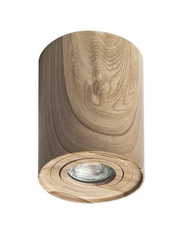 Aro superficie circular basculante decorar gu10 madera Ø96