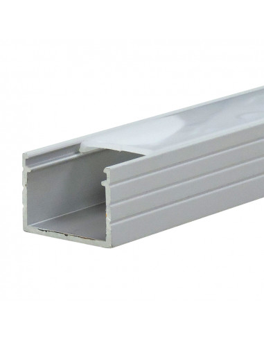 Perfil aluminio superficie para tira led ip20 2000x18x13mm