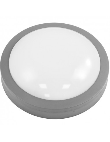 Aplique led exterior redondo gris 4000k IP65 180 grados