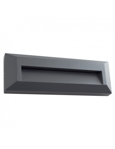 Baliza interior exterior rectangular de superficie 6w ip54 3000k 225x81x30