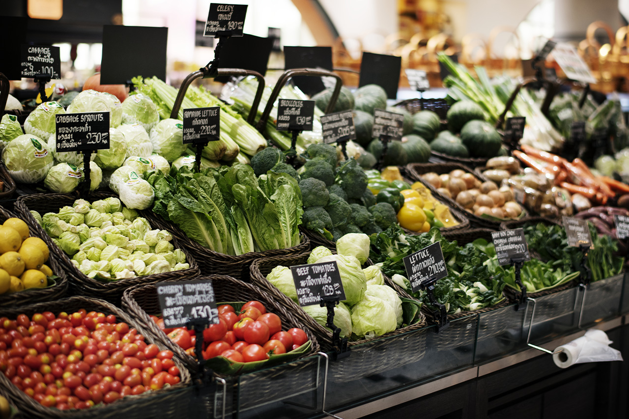 iluminacion para productos de alimentacion